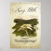 Bloembloemen op 18 augustus "Edelweiss" Poster (Voorkant)
