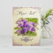 Bloembloemen op 1 maart "Cornflower" Kaart (Staand voorkant)