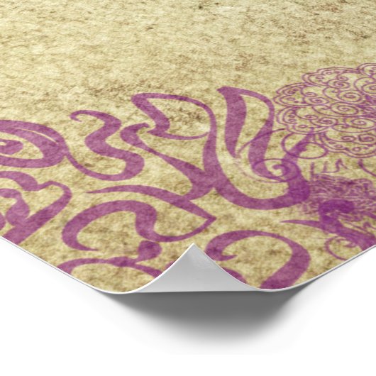 Bloembloemen op 27 juni "Passiebloem" Poster (Hoek)