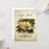 Bloembloemen op 3 september "Marguerite" Kaart (Voorkant / Achterkant in situ)