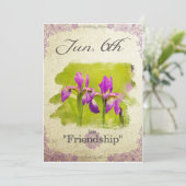 Bloembloemen op 6 juni "Iris" Kaart (Staand voorkant)