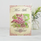 Bloembloemen op 6 november "Thoroughwort" Kaart (Staand voorkant)