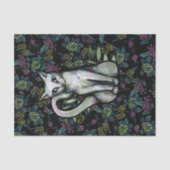 Bloembloemen van witte katurday tissuepapier (Voorkant)