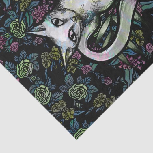 Bloembloemen van witte katurday tissuepapier (Detail)