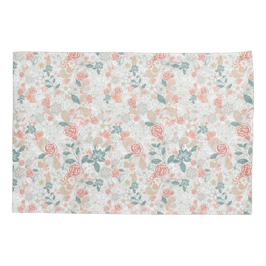  bloembloemennaadloos patroon kussensloop (Achterkant)