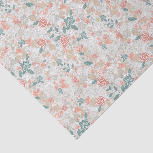  bloembloemennaadloos patroon tissuepapier (Detail)