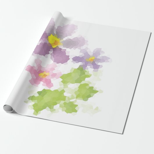 Bloembloemmozaïek 2 cadeaupapier (Uitgerold)