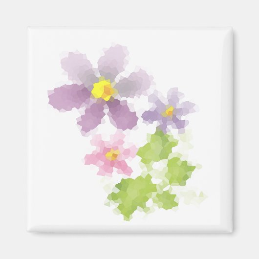 Bloembloemmozaïek 2 magneet (Voorkant)