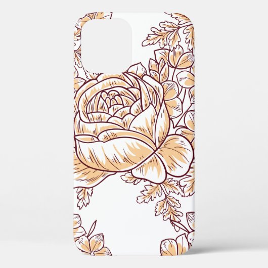 Bloembloesem. Abstracte elegantie naadloos patroon Case-Mate iPhone Case (Achterkant)