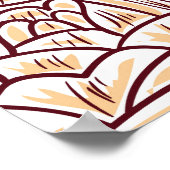 Bloembloesem. Abstracte elegantie naadloos patroon Poster (Hoek)