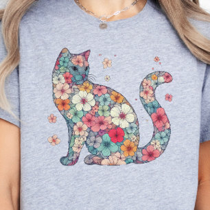 Bloembloesem Kat, Bloemen en Kat, Bloemen, Kat T-shirt