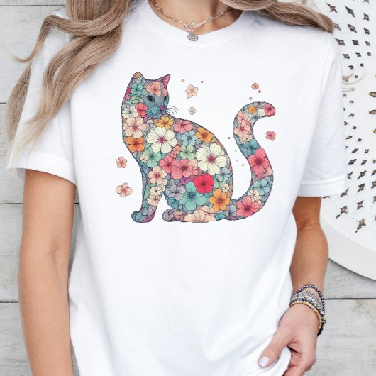 Bloembloesem Kat, Bloemen en Kat, Bloemen, Kat T-shirt