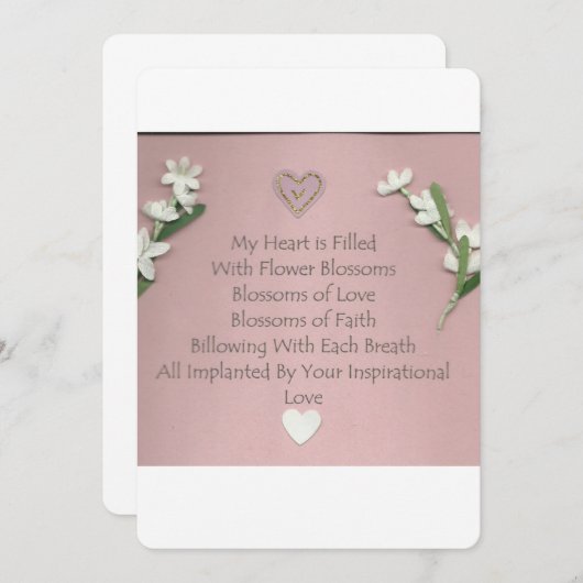 Bloembloesems Wenskaart (Voorkant / Achterkant)