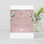 Bloembloesems Wenskaart (Staand voorkant)