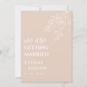 Bloemblush Boho Chic Neutral Wedding Kaart (Achterkant)