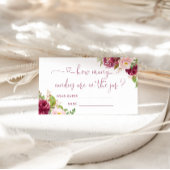 Bloemblush roze bordeaux raden hoeveel snoepjes informatiekaartje