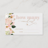 Bloemblush roze goud raden hoeveel snoepjes informatiekaartje (Voorkant)