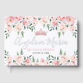 Bloemblush Roze Quinceanera Gastenboek (Voorkant)