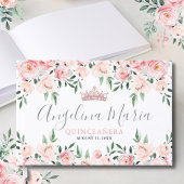 Bloemblush Roze Quinceanera Gastenboek