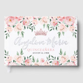 Bloemblush Roze Quinceanera Gastenboek (Voorkant)