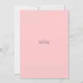 Bloemblush roze Quinceañera uitnodiging (Achterkant)