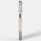 Bloemblush roze zilveren monogram girly orchidee Case-Mate iPhone case (Achterkant / Rechts)