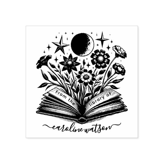 bloemboek uit de bibliotheek van rubberstempel (Afrduk)