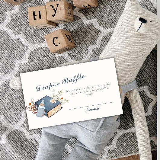  Bloemboeken Luier Raffle Baby shower Informatiekaartje