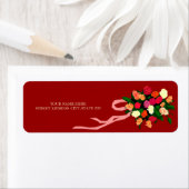 Bloemboeket Adres Verzendlabels Etiket (Insitu)