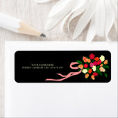 Bloemboeket Adres Verzendlabels Etiket (Insitu)