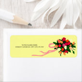 Bloemboeket Adres Verzendlabels Etiket (Insitu)