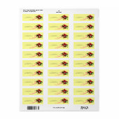 Bloemboeket Adres Verzendlabels Etiket (Full Sheet)