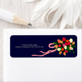 Bloemboeket Adres Verzendlabels Etiket (Insitu)