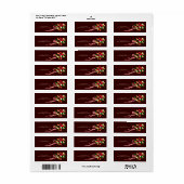 Bloemboeket Adres Verzendlabels Etiket (Full Sheet)