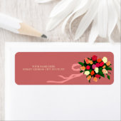 Bloemboeket Adres Verzendlabels Etiket (Insitu)