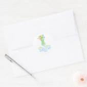 Bloemboeket adreslabel ronde sticker (Envelop)
