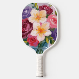 Bloemboeket Aquarel Bloemenschildering Pickleball Paddle