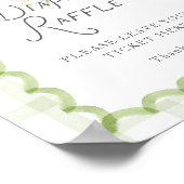 Bloemboeket Baby Shower Luier Raffle Poster (Hoek)