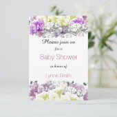 Bloemboeket Baby Shower Uitnodiging (Staand voorkant)