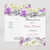 Bloemboeket Baby Shower Uitnodiging (Voorkant / Achterkant)