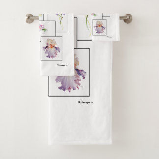 Bloemboeket badhanddoekenset bad handdoek