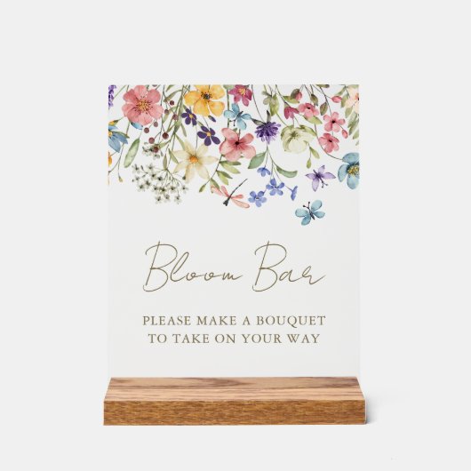 Bloemboeket Bloei Bar Acryl Bord (Voorkant)