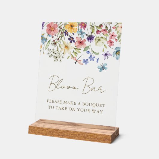 Bloemboeket Bloei Bar Acryl Bord (Hoek)