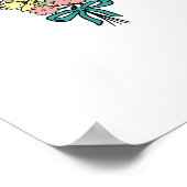 Bloemboeket, bloemstuk, kleurrijk poster (Hoek)