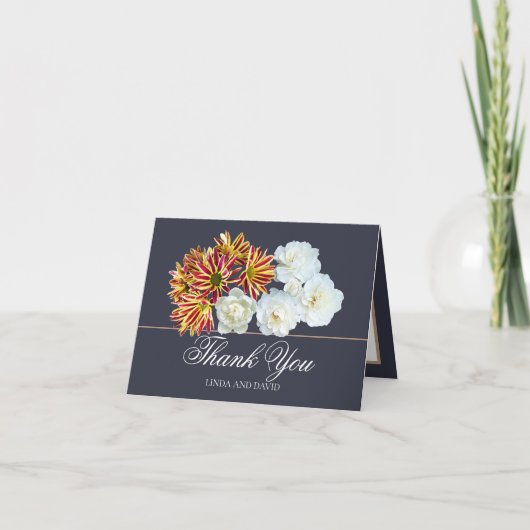 Bloemboeket Botanische Bloem Bruiloft Bedankt  (Voorkant)