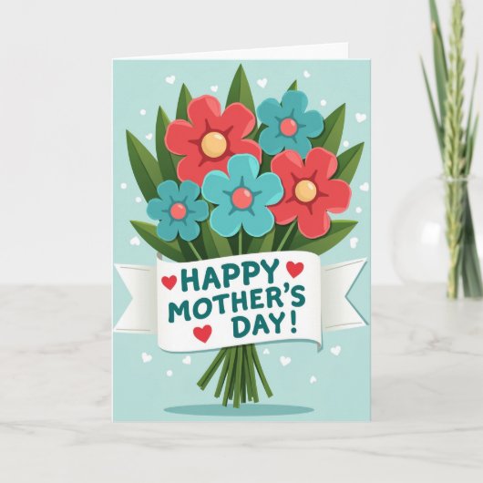 Bloemboeket Celebratiekaart Kaart (Voorkant)