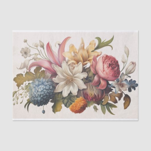 Bloemboeket Decoupage Tissue Paper Tissuepapier (Voorkant)