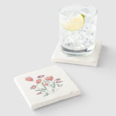 Bloemboeket delicate bloemstukken stenen onderzetter (Zijkant)