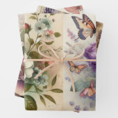bloemboeket en vlinders Decoupage Inpakpapier Vel (In situ)