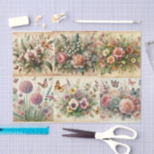 bloemboeket en vlinders Decoupage Tissuepapier (Craft)